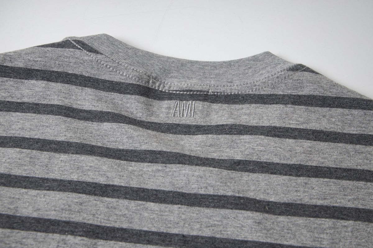 2026 AMI PARIS Unisex Striped T-Shirts