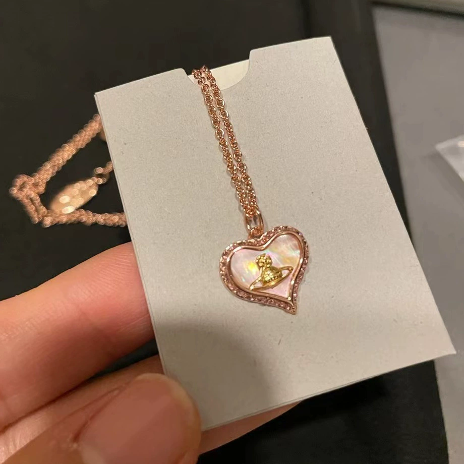 Vivienne Westwood 2026 Shell & Rhinestone Collarbone Necklace