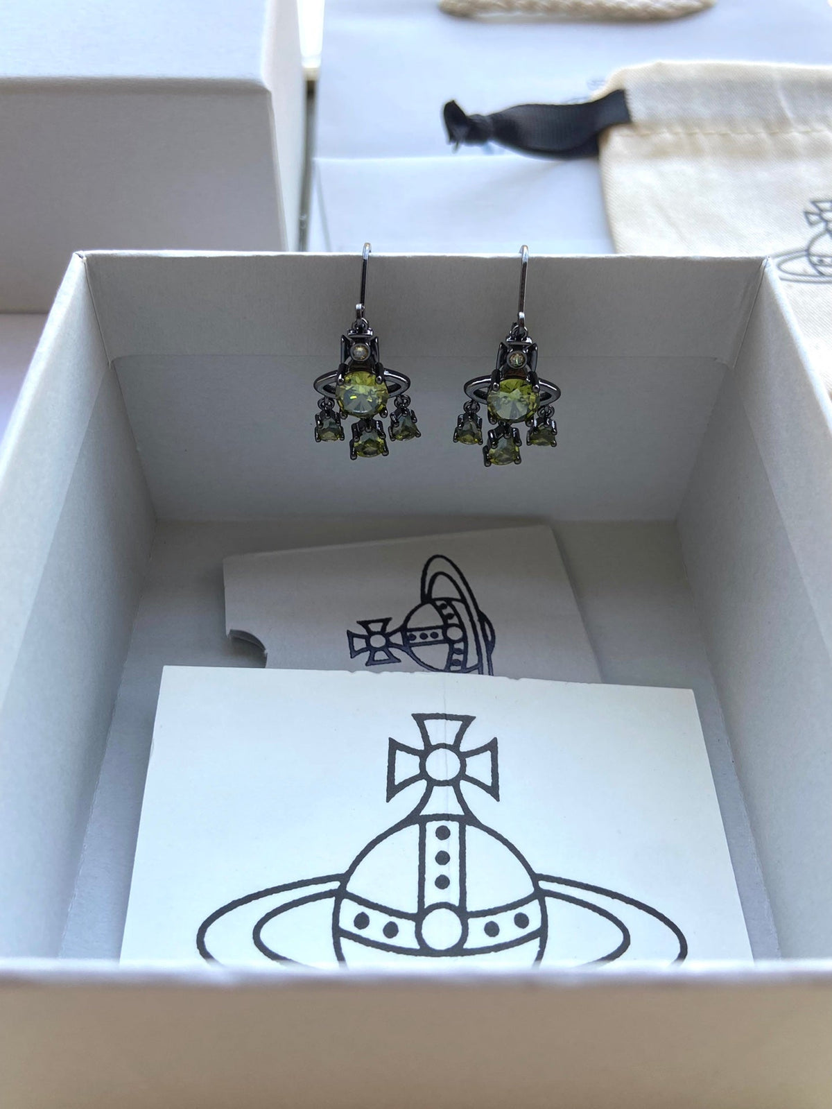 Vivienne Westwood Rhinestone Dangle Earrings