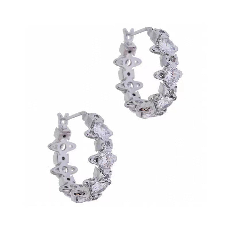 Vivienne Westwood Full-Rhinestone Earrings