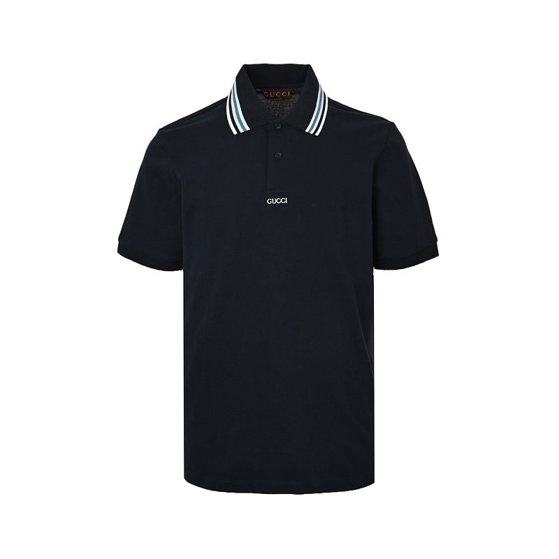 Gucci Logo Tipped Stripe Collar Polo Shirt