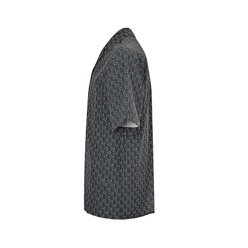 Gucci GG Monogram All-Over Print Camp Collar Shirt