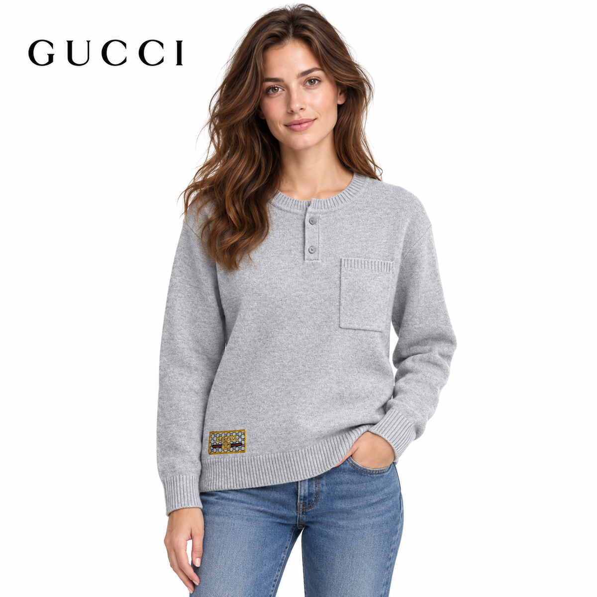 Gucci Unisex Embroidered Crewneck Sweater