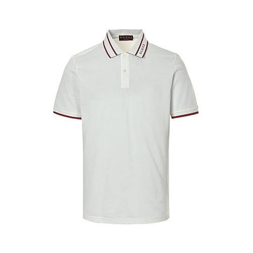 Gucci Web Stripe Tipped Polo Shirt