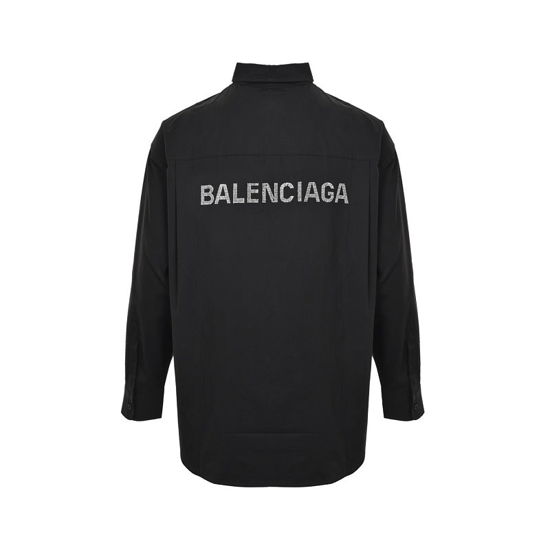 Balenciaga Cotton Shirt with Glass Fibre Trim