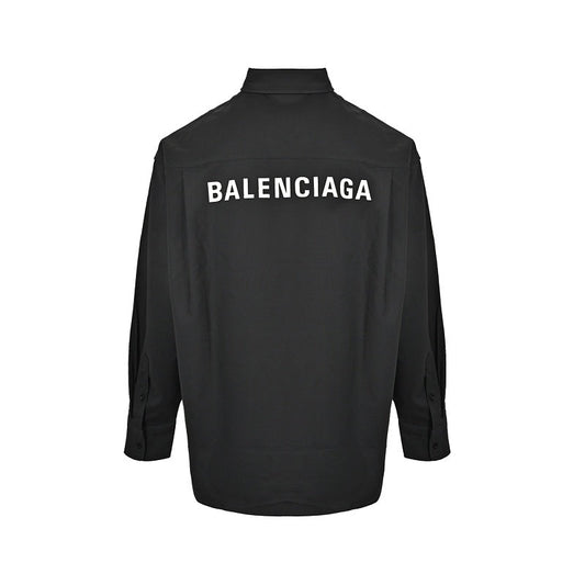 Balenciaga Oversized Logo Cotton Shirt