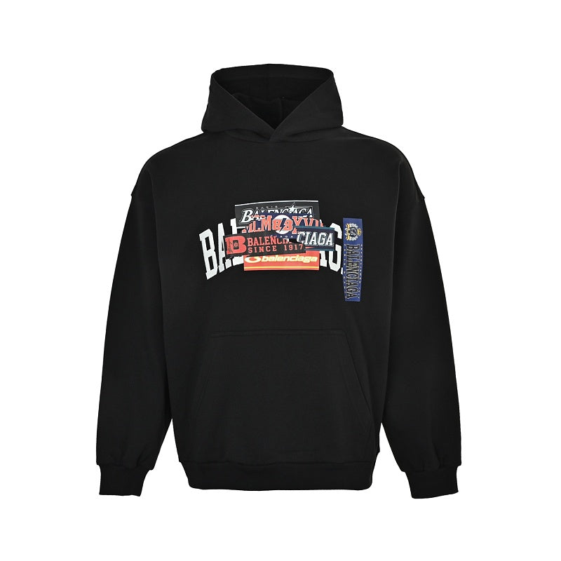 Balenciaga Graphic Print Unisex Cotton Hoodie
