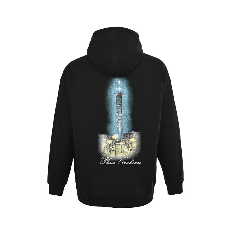 Balenciaga Graphic Print Cotton Hoodie