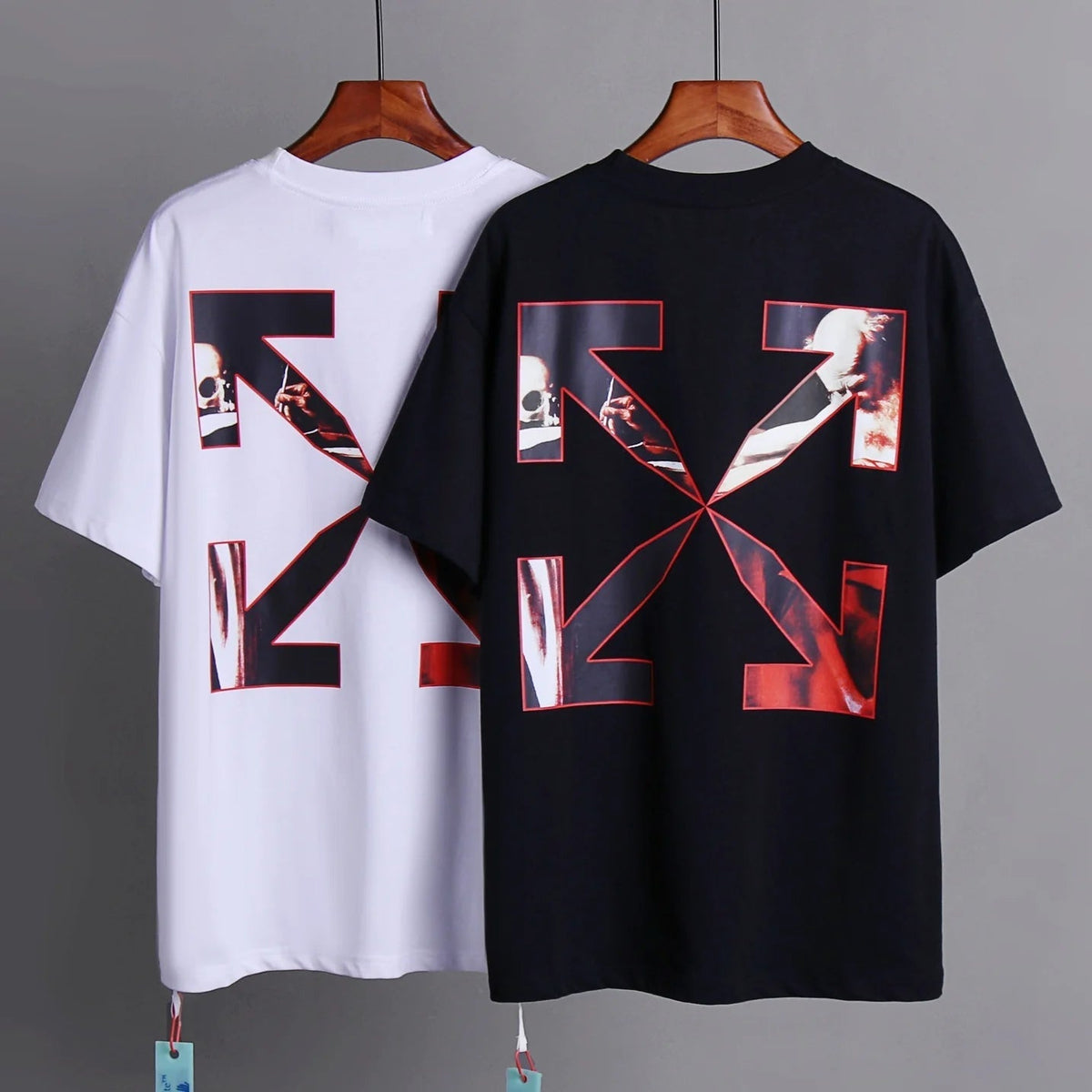 OFF-White  Arrow Logo Cotton T-shirt-1020