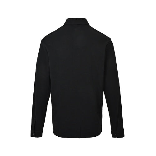Gucci Tonal Emblem Long-Sleeve Shirt in Black