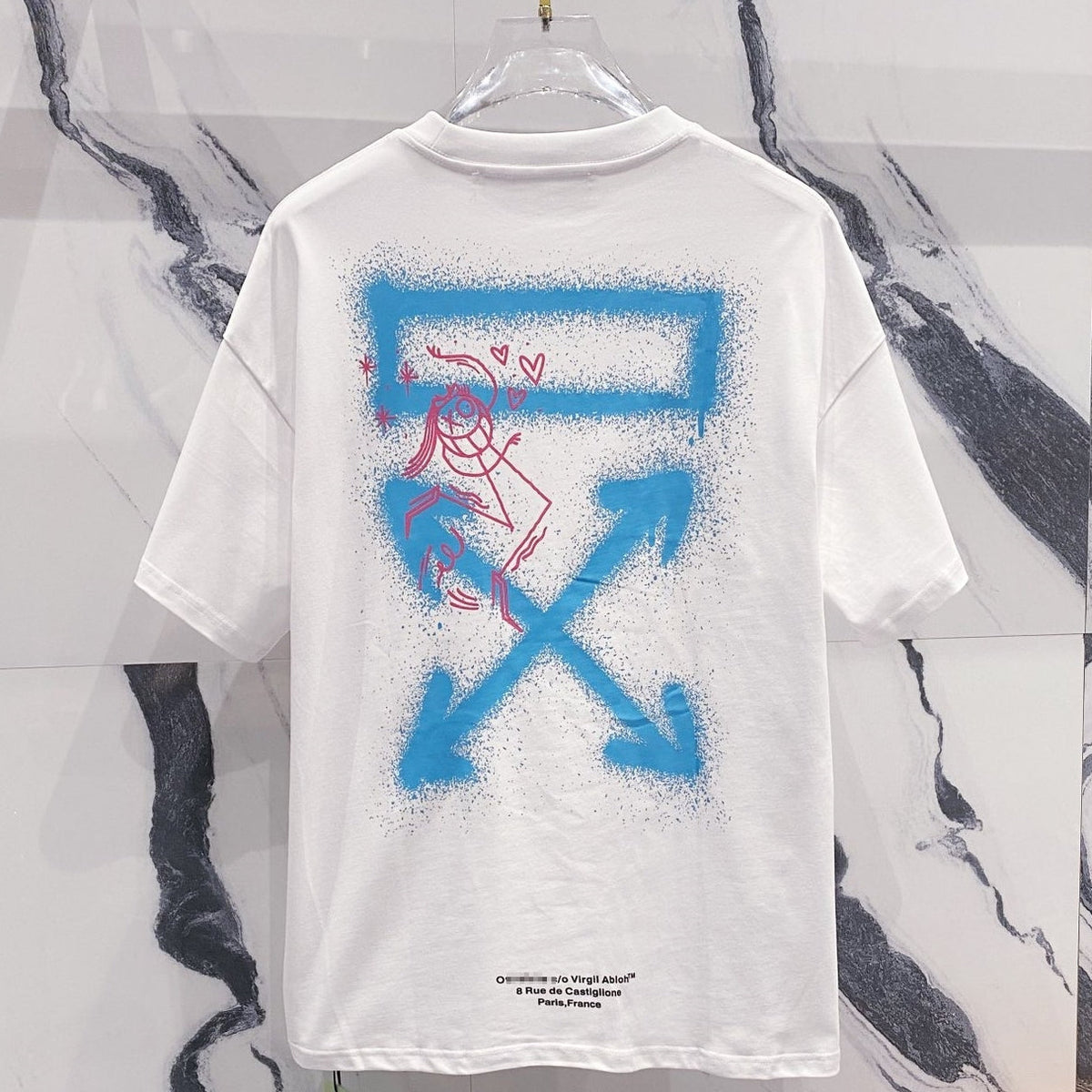 OFF-White  Arrow Logo Cotton T-shirt#25