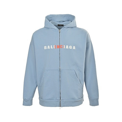 Balenciaga Logo Print Cotton Hoodie