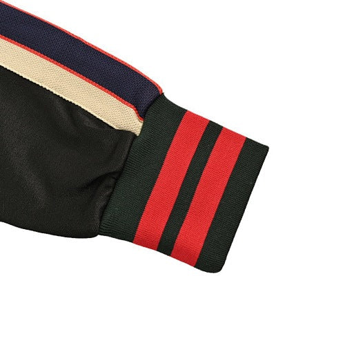 Gucci Black Track Jacket with Signature Side Stripe