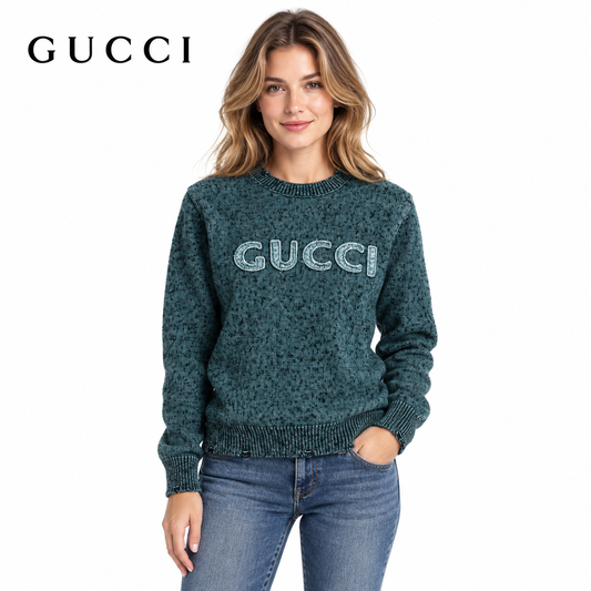 Gucci Unisex Double-G Embroidered Knit Top