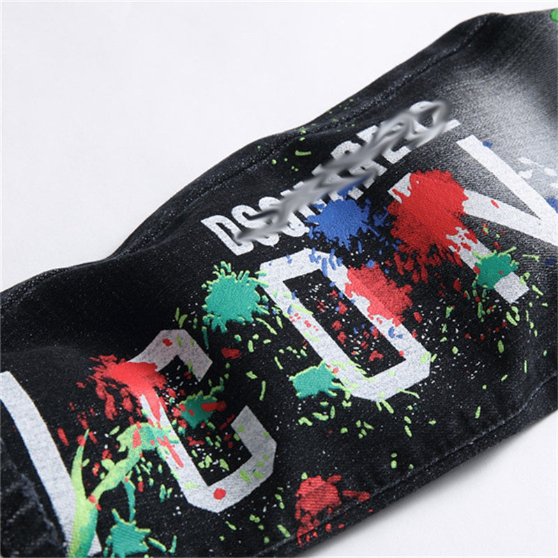 dsquared2 Hole 2024ss Black Jeans