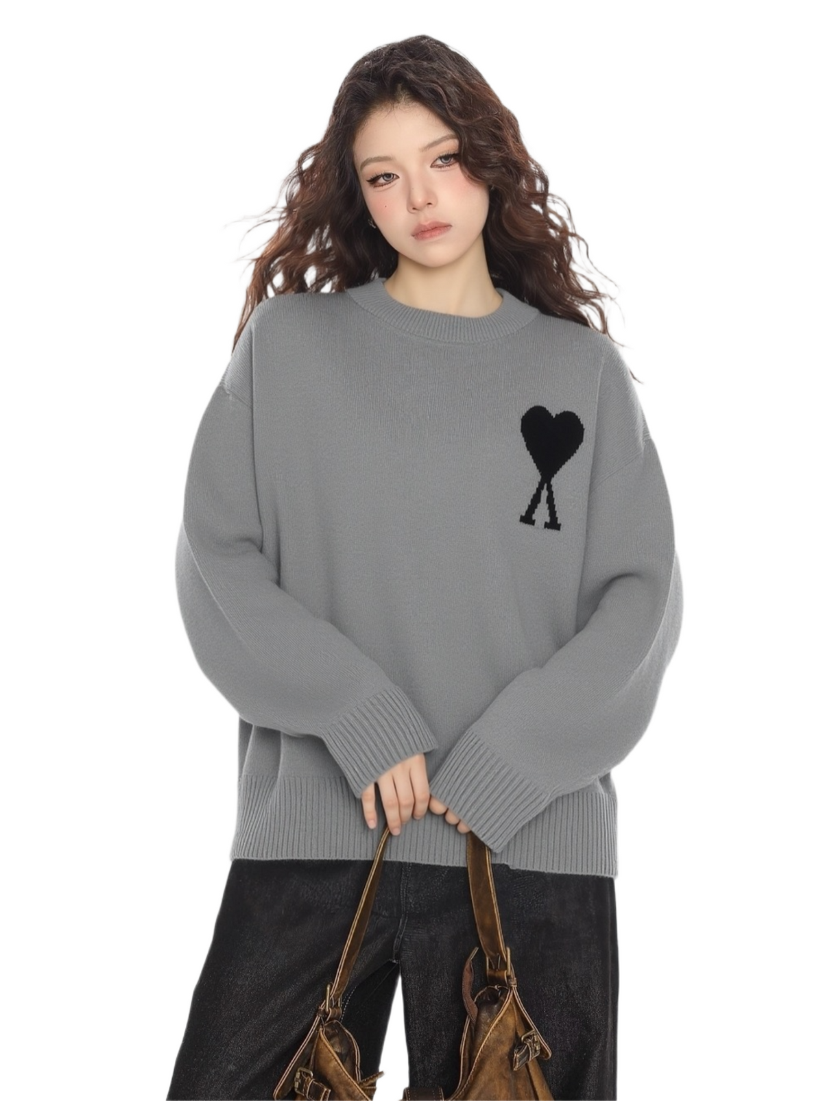 AMI PARIS Unisex Heart-Shaped Sweater