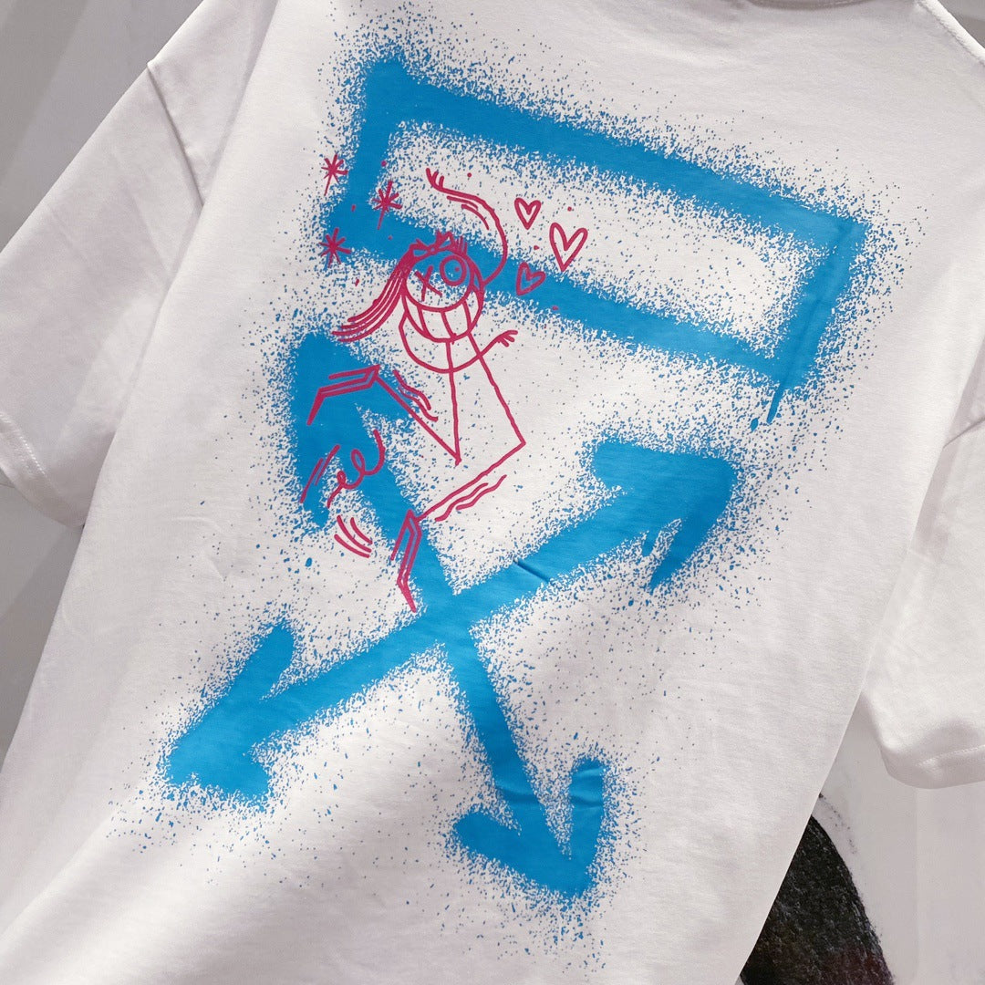 OFF-White  Arrow Logo Cotton T-shirt#25