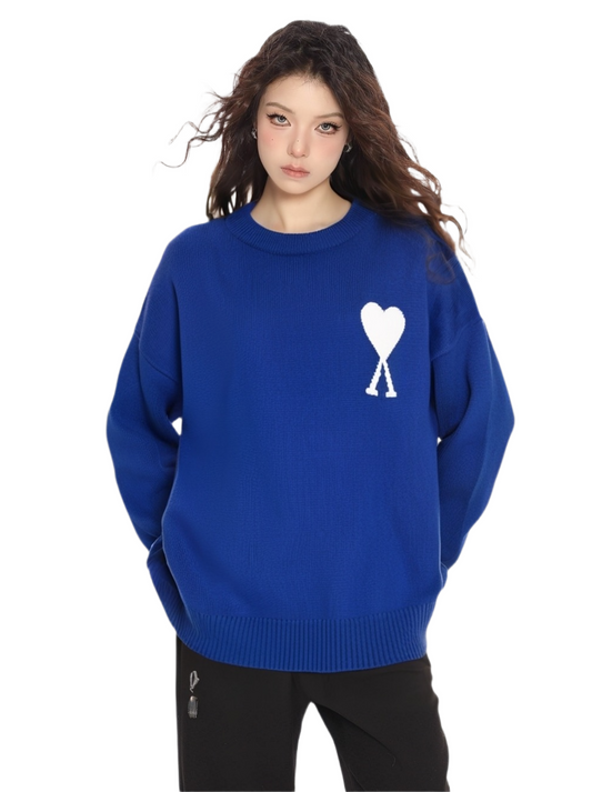 AMI PARIS Unisex Heart-Shaped Sweater