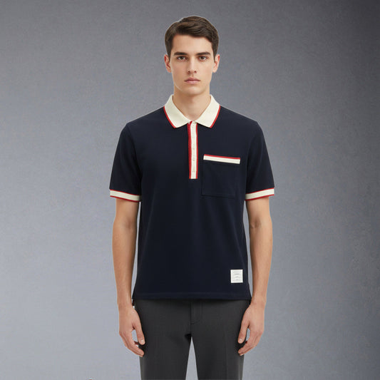 Thom Browne 4-Bar Basic POLO Shirt