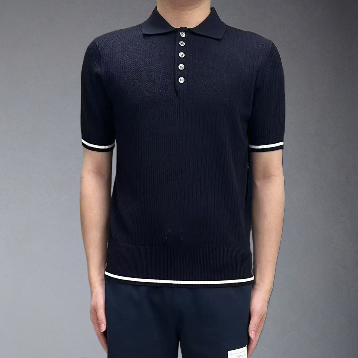 Thom Browne  2025ss Men Wool POLO T-shirt