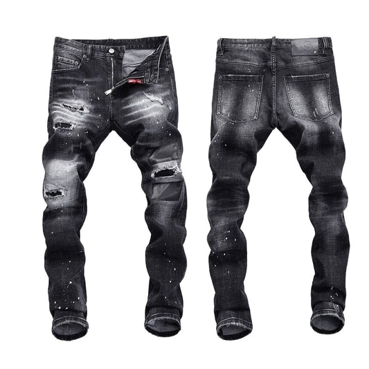 dsquared2 Hole spray ink wash Jeans