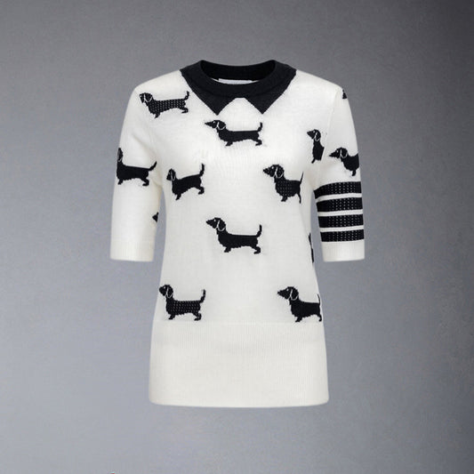 MR.TOM  women puppy T-shirt