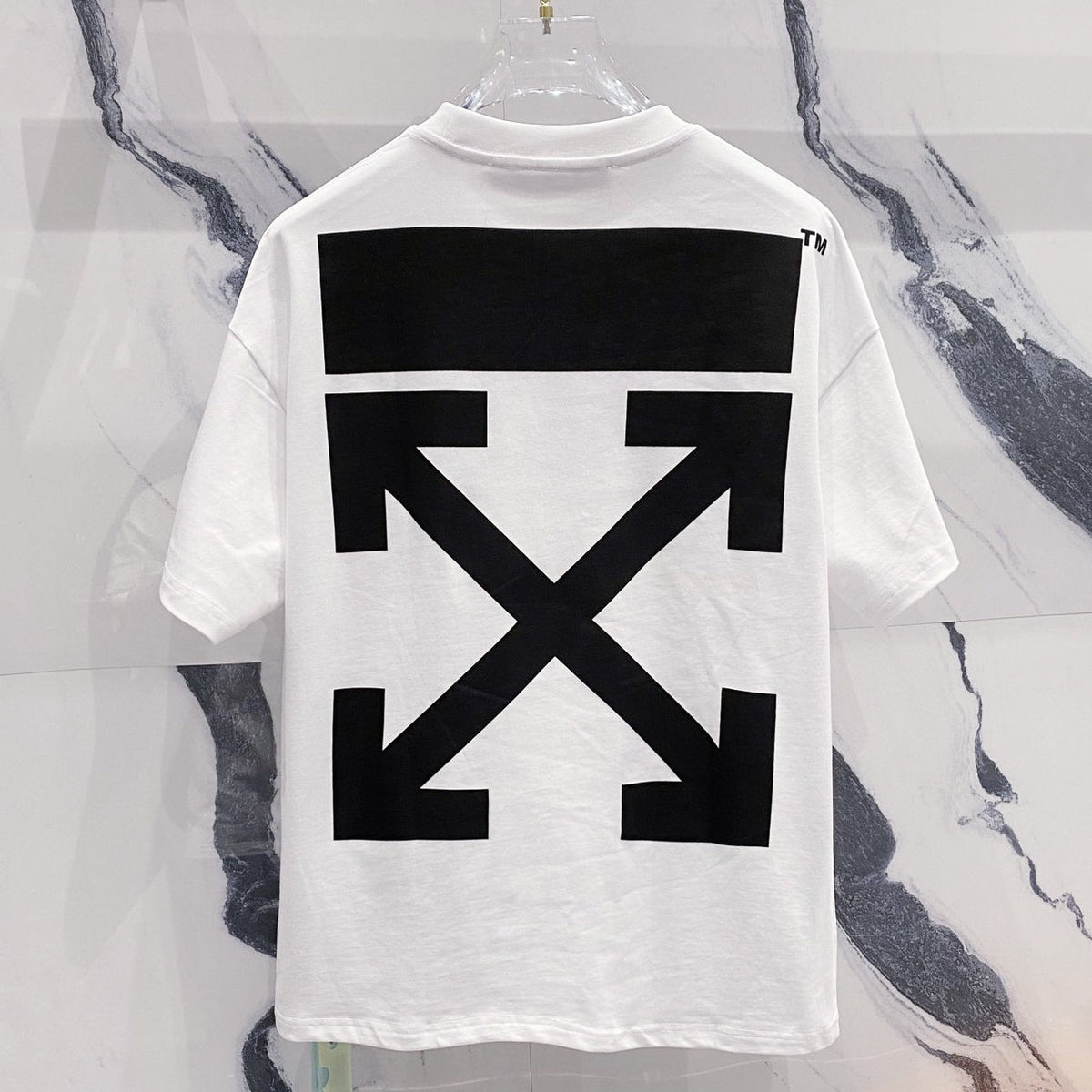 OFF-White  Arrow Logo Cotton T-shirt#34