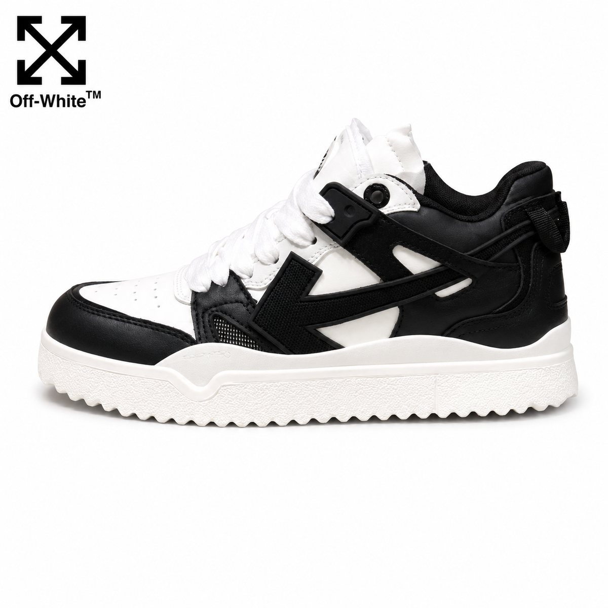 Off-White Arrow Logo Leather Sneakers #40