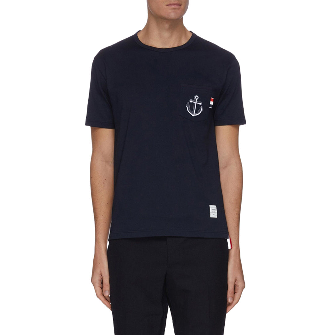 Thom Browne Anchor Embroidery  T-shirt