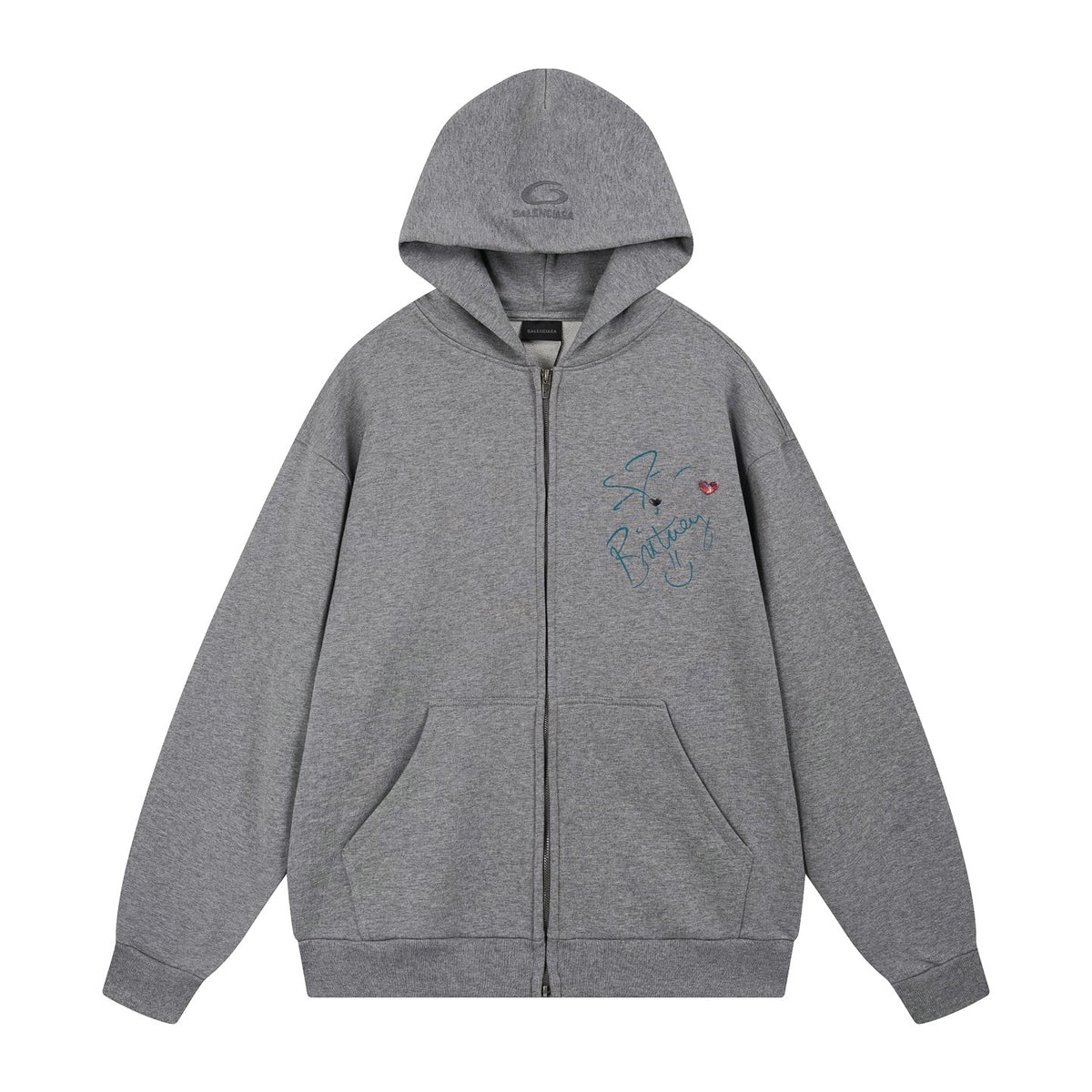 Balenciaga New LOGO Gray Hoodie