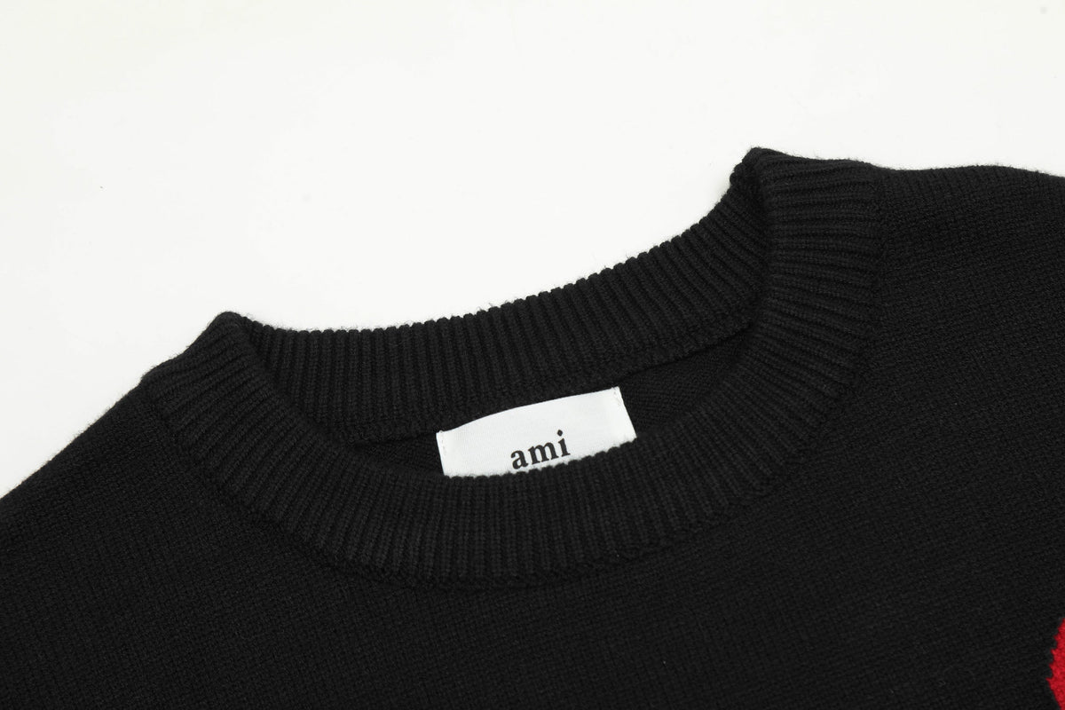 AMI PARIS Unisex Heart-Shaped Sweater
