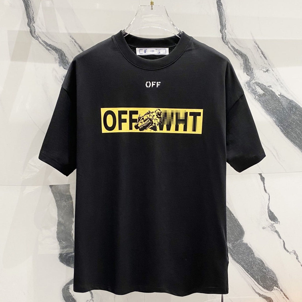 OFF-White  Arrow Logo Cotton T-shirt#34