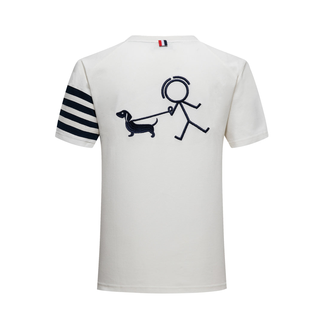 Thom Browne  Puppy embroidered T-shirt