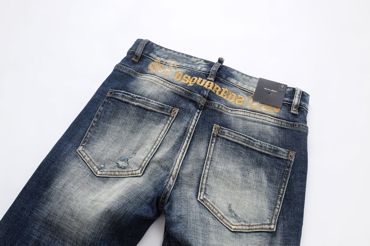 dsquared2 hot diamond embroidery Jeans