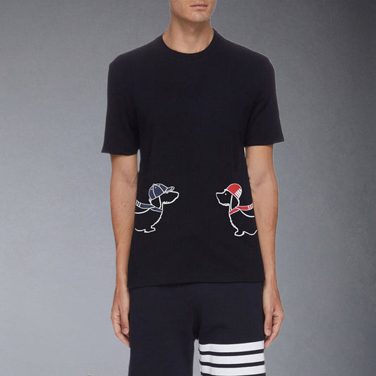 Thom Browne  Puppy Embroidery T-shirt