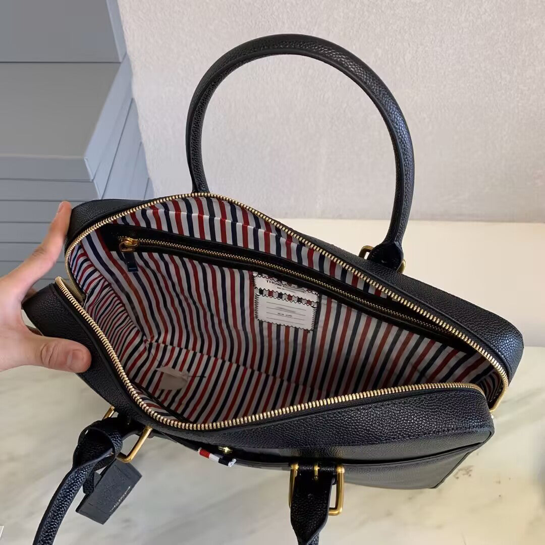 Thom Browne Top-grade cowhide briefcase