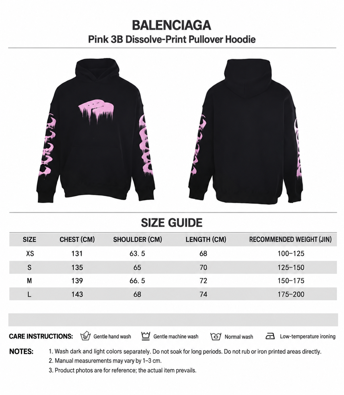 Balenciaga LOGO Print Gradient Hoodie