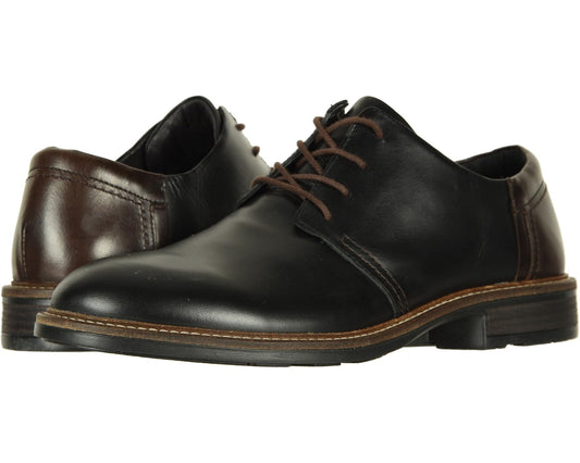 Men's Naot Chief Black Raven Leather/Walnut Leather