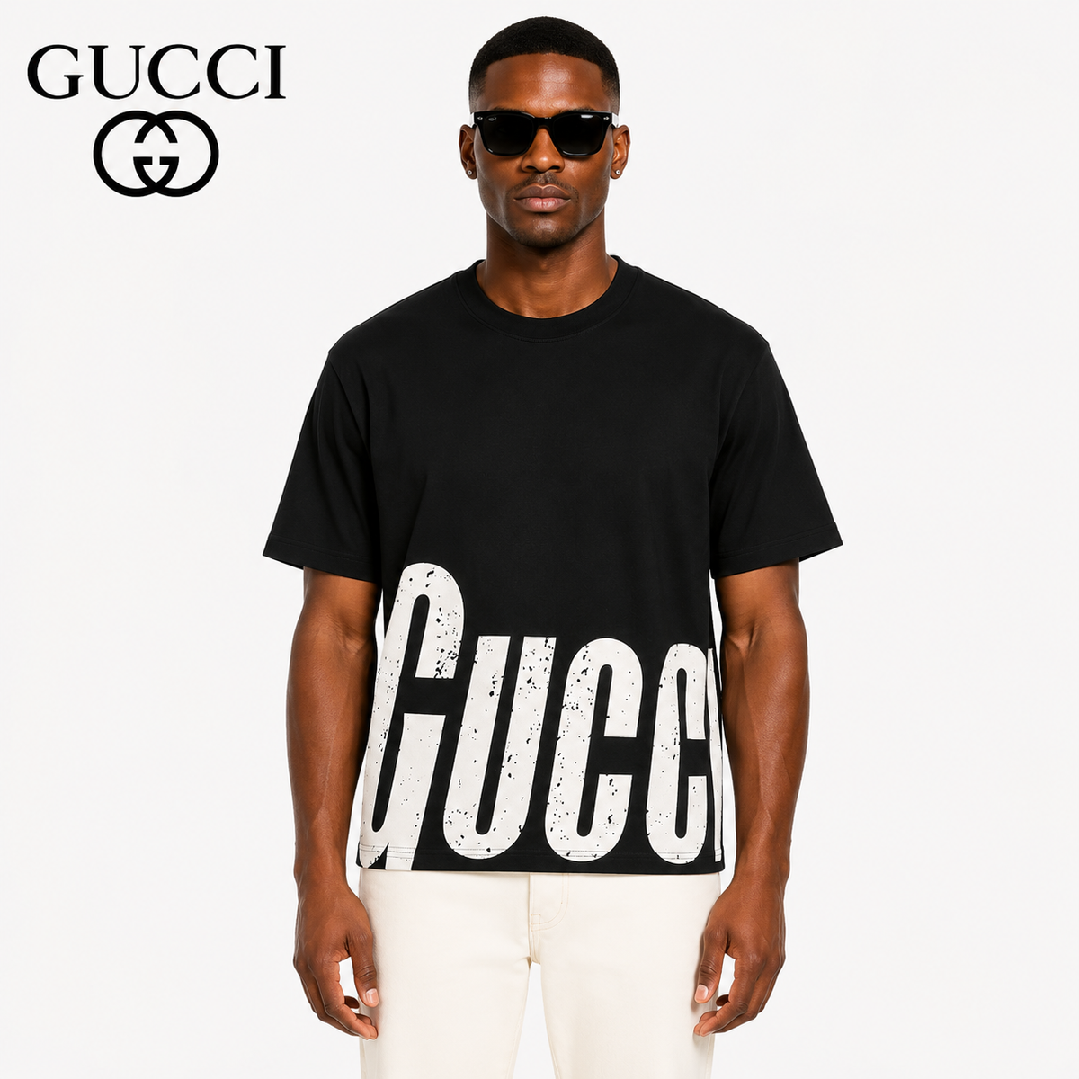 Gucci x Balenciaga Oversized Distressed Logo Tee