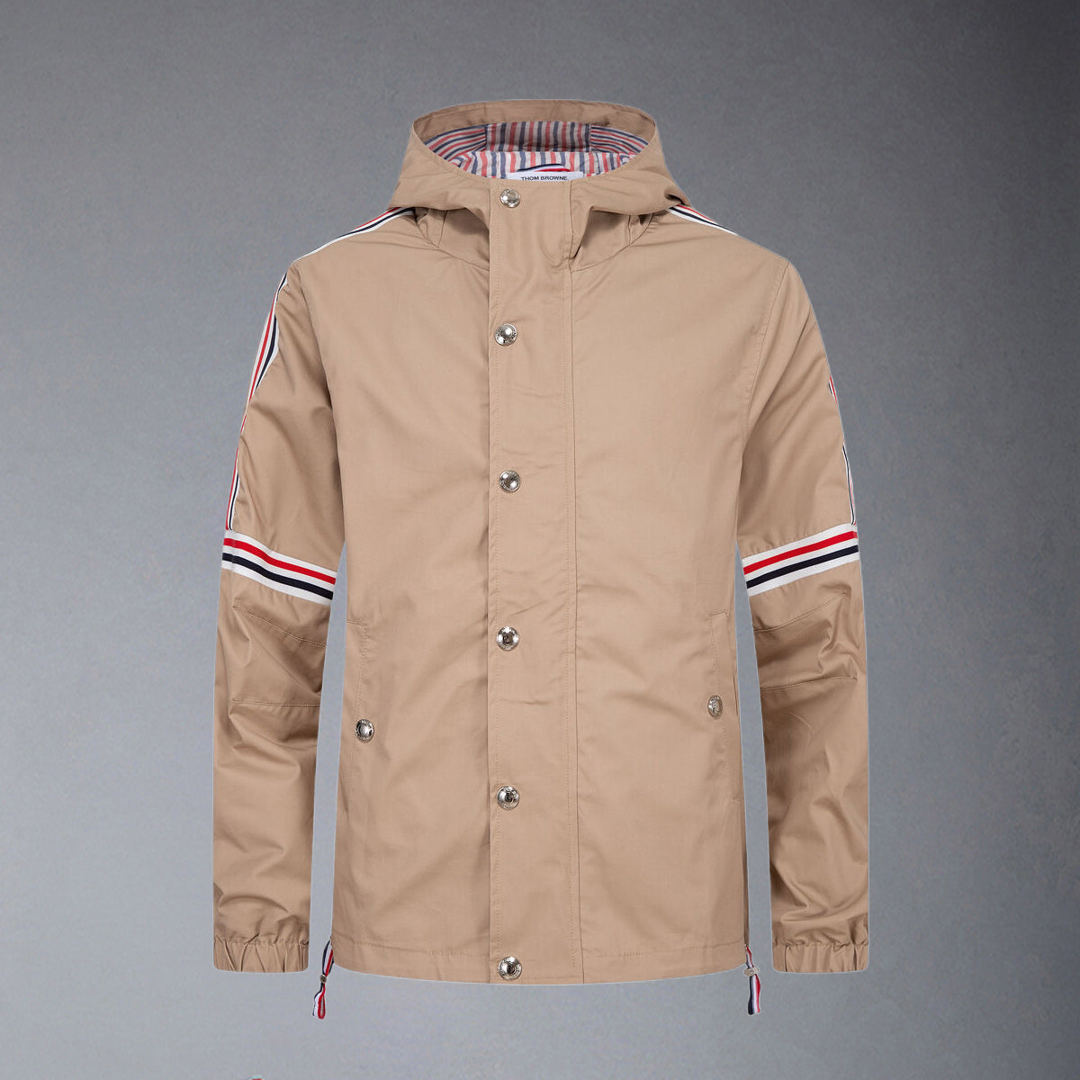 Thom Browne Khaki Hooded Jacket