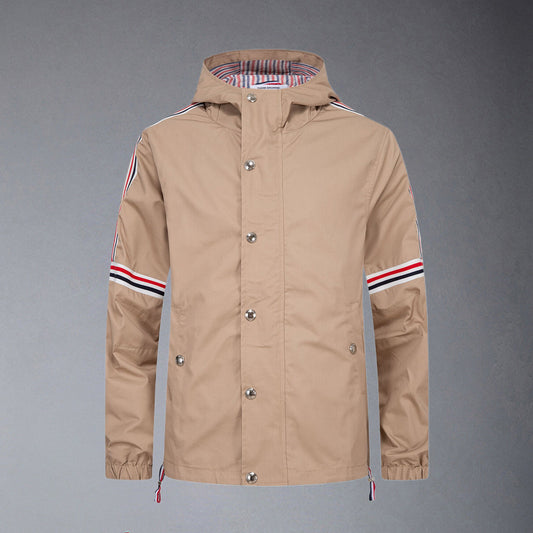 Thom Browne Khaki Hooded Jacket