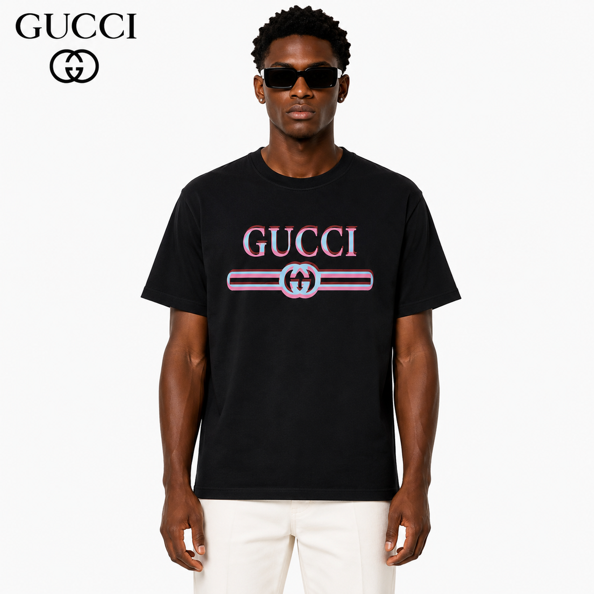 Gucci Interlocking GG Neon Logo T-Shirt
