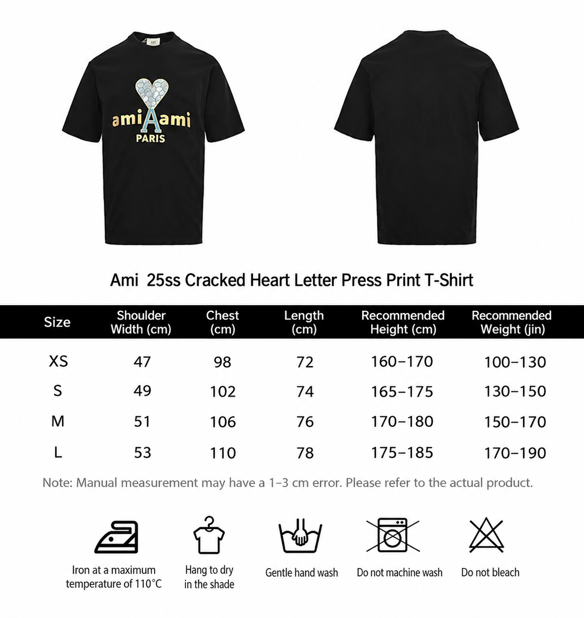 2026 AMI PARIS Unisex  Starlight T-Shirts