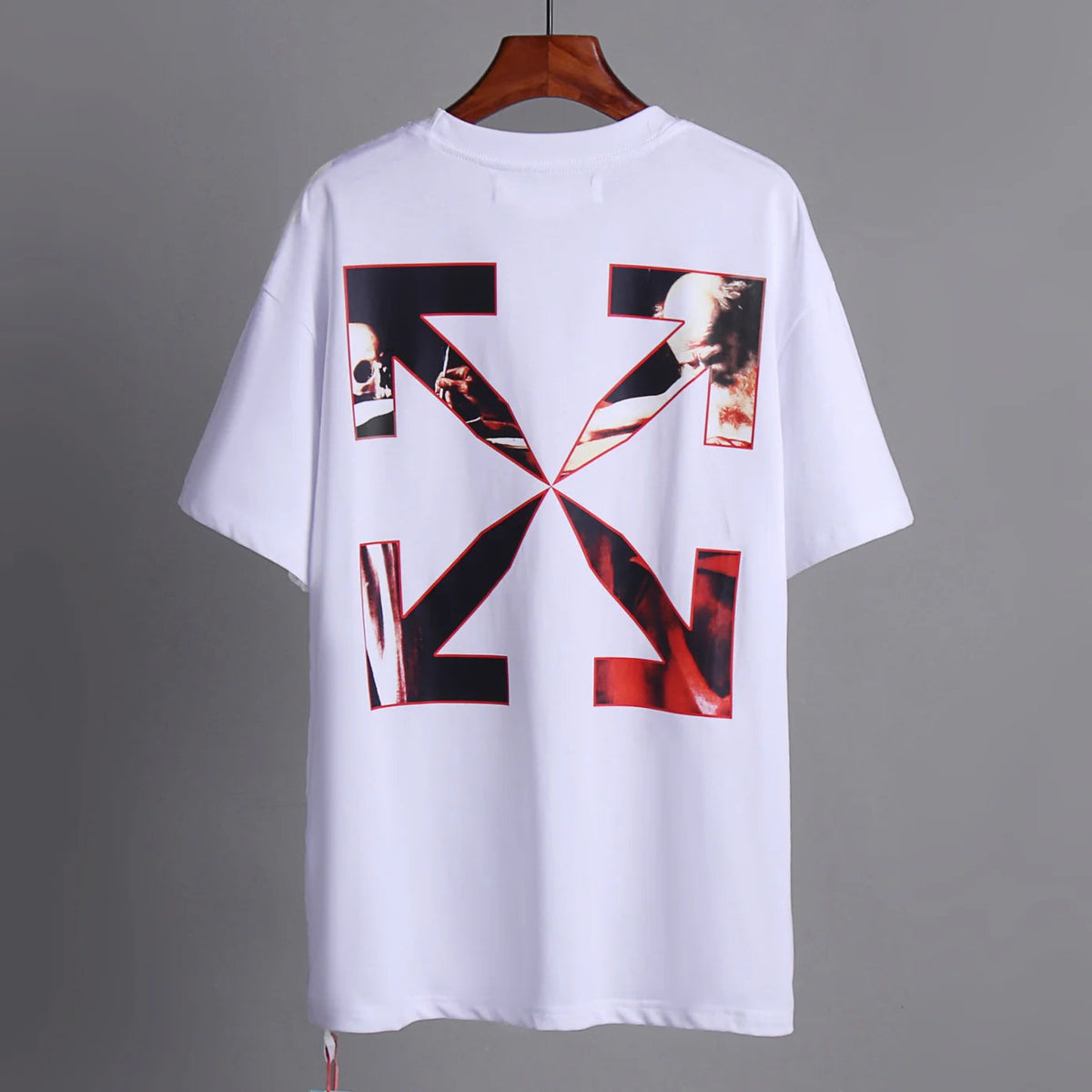OFF-White  Arrow Logo Cotton T-shirt-1020