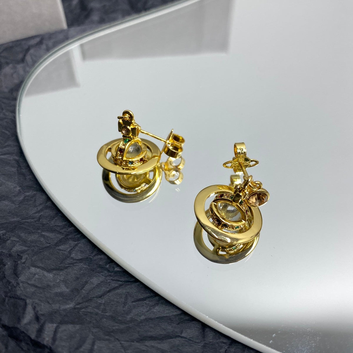 Vivienne Westwood Crystal Planet Earrings
