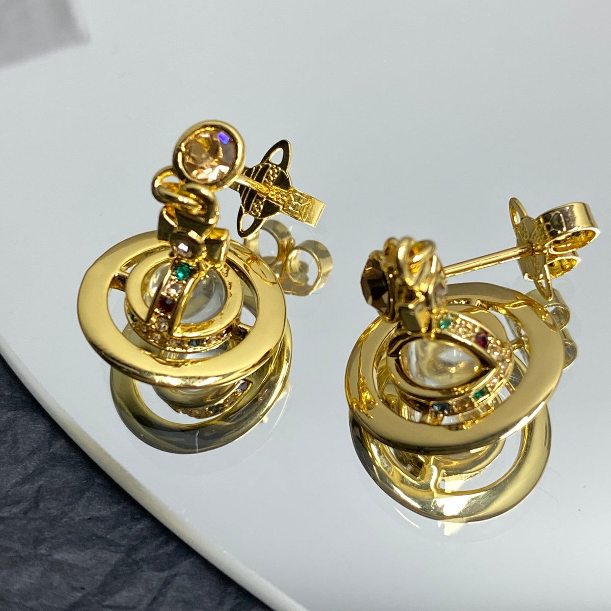 Vivienne Westwood Crystal Planet Earrings