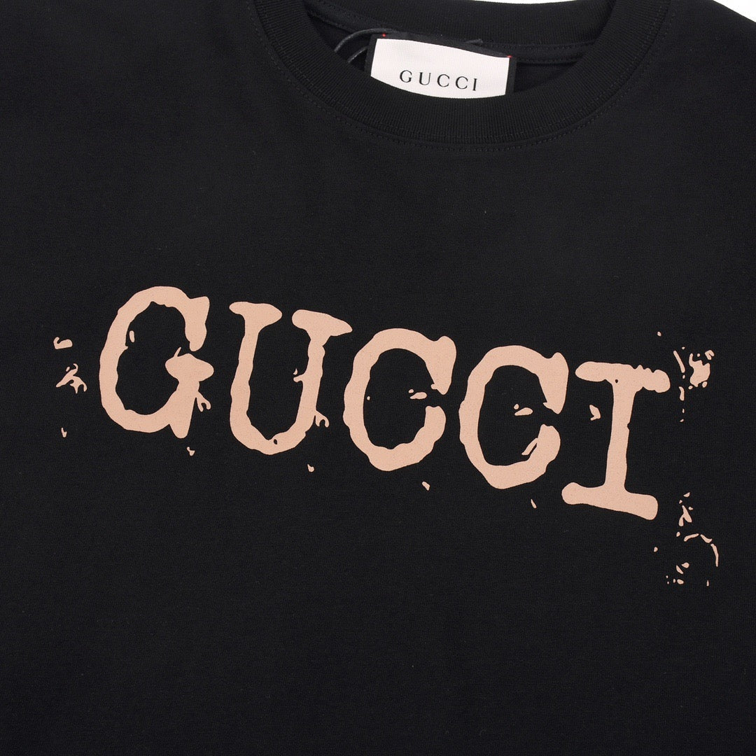 Gucci Distressed Logo Oversized T-Shirt