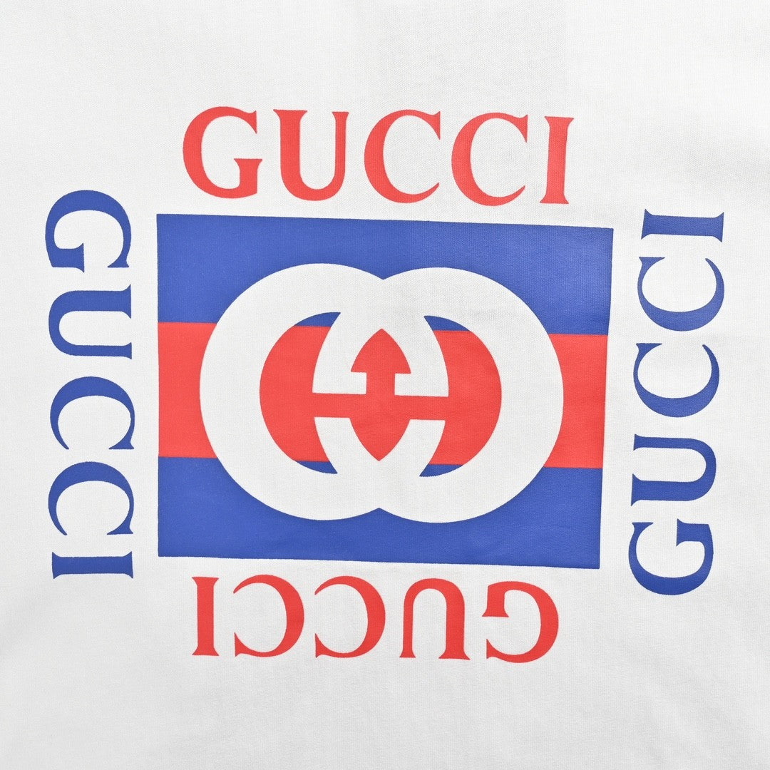 Gucci Interlocking GG Multi-Direction Logo Print T-Shirt