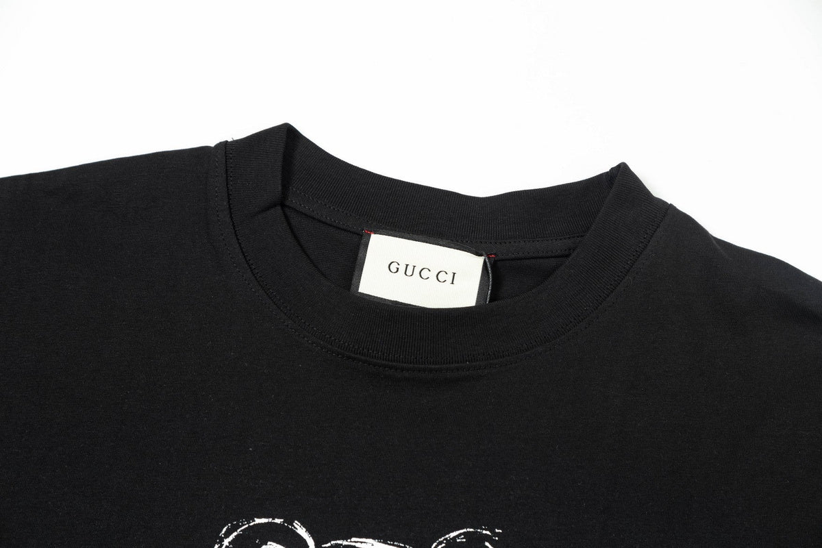 Gucci Teddy Bear Sketch Graphic T-Shirt