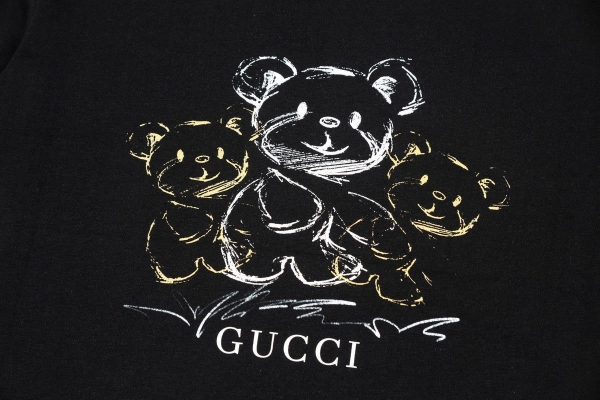 Gucci Teddy Bear Sketch Graphic T-Shirt